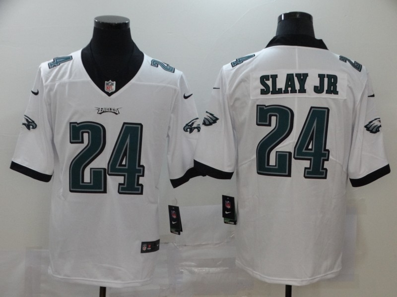 Men Philadelphia Eagles 24 Slay Jr White Nike Vapor Untouchable Stitched Limited NFL Jerseys